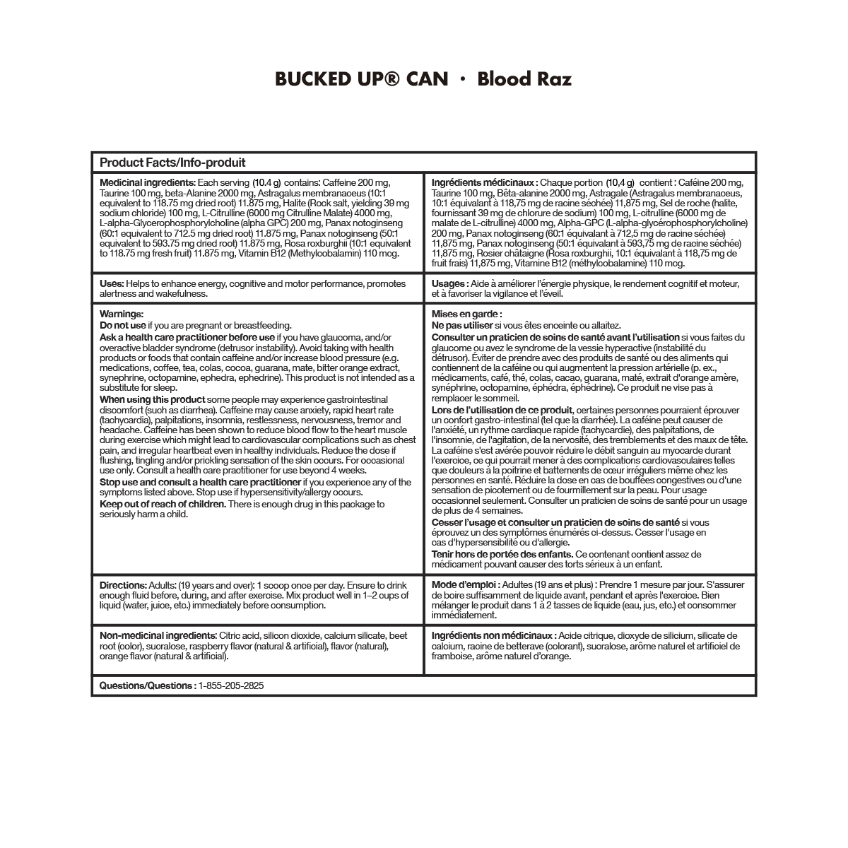 CANADA Bucked Up PreWorkout Bucked Up CA